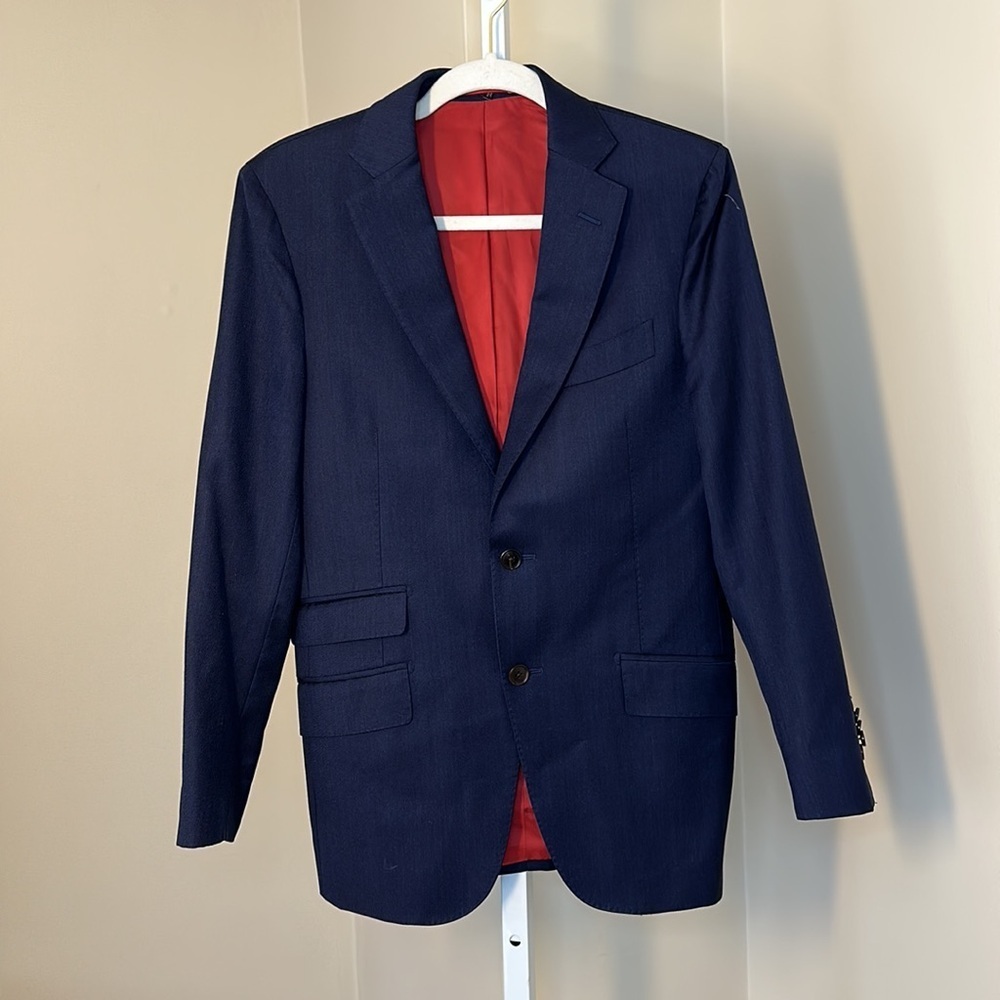 SuitSupply Men’s Two Button Blazer Sports Coat Navy UK 34 R